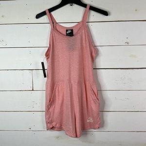 New Nike Sportswear Gym Vintage Romper Coral Women's XS